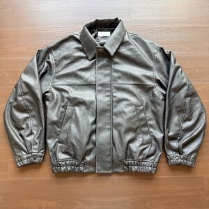RAGEBLUE Japan Men’s Faux Leather Oversized Bomber Jacket